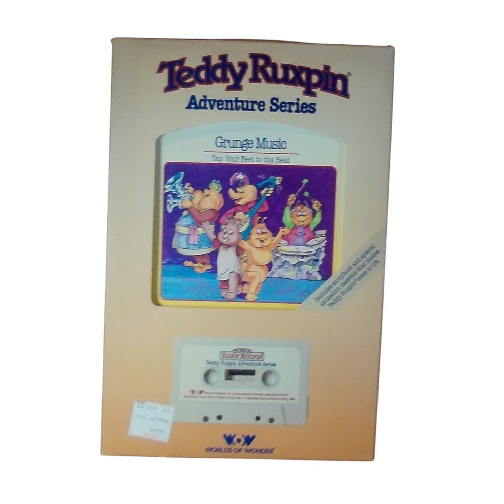 1985 Grunge Music Teddy Ruxpin Adventure Series Tape & Book WOW Vintage